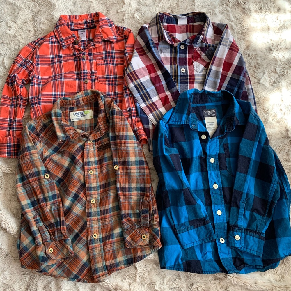 3T button down shirts